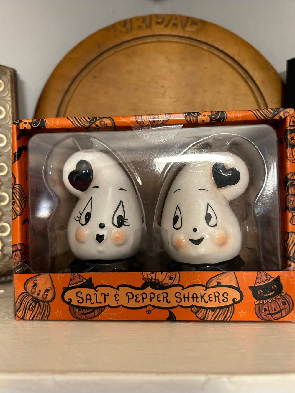 Joanna Parker New Release Salt & Pepper Shakers - White Ghost Design